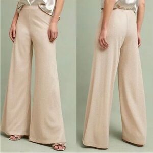 Feather Bone Anthropologie Metallic knit Pants- size S